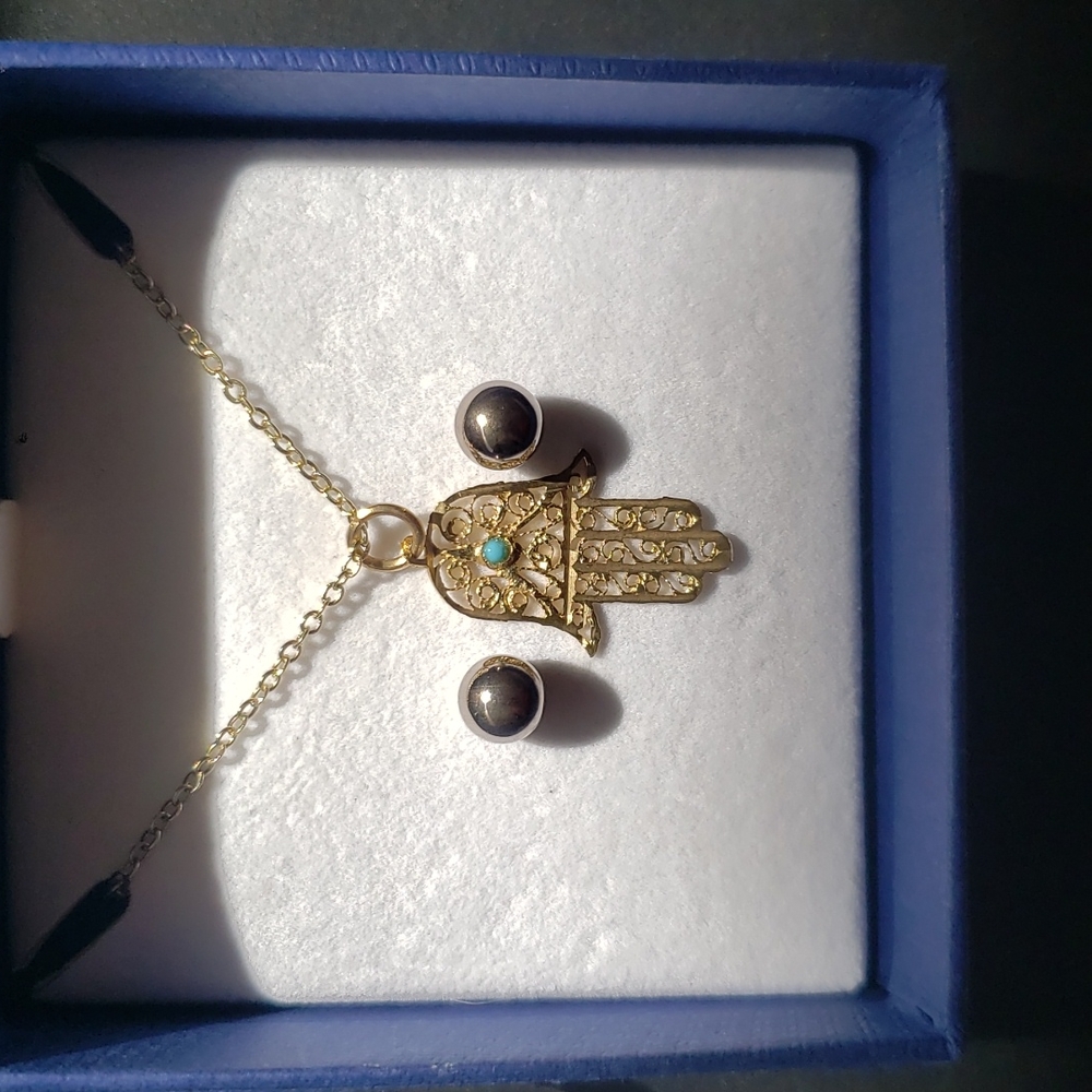 Swarovski necklace and earrings